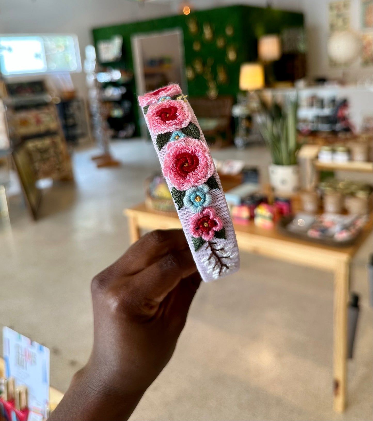 Handmade Floral Embroidered Headbands