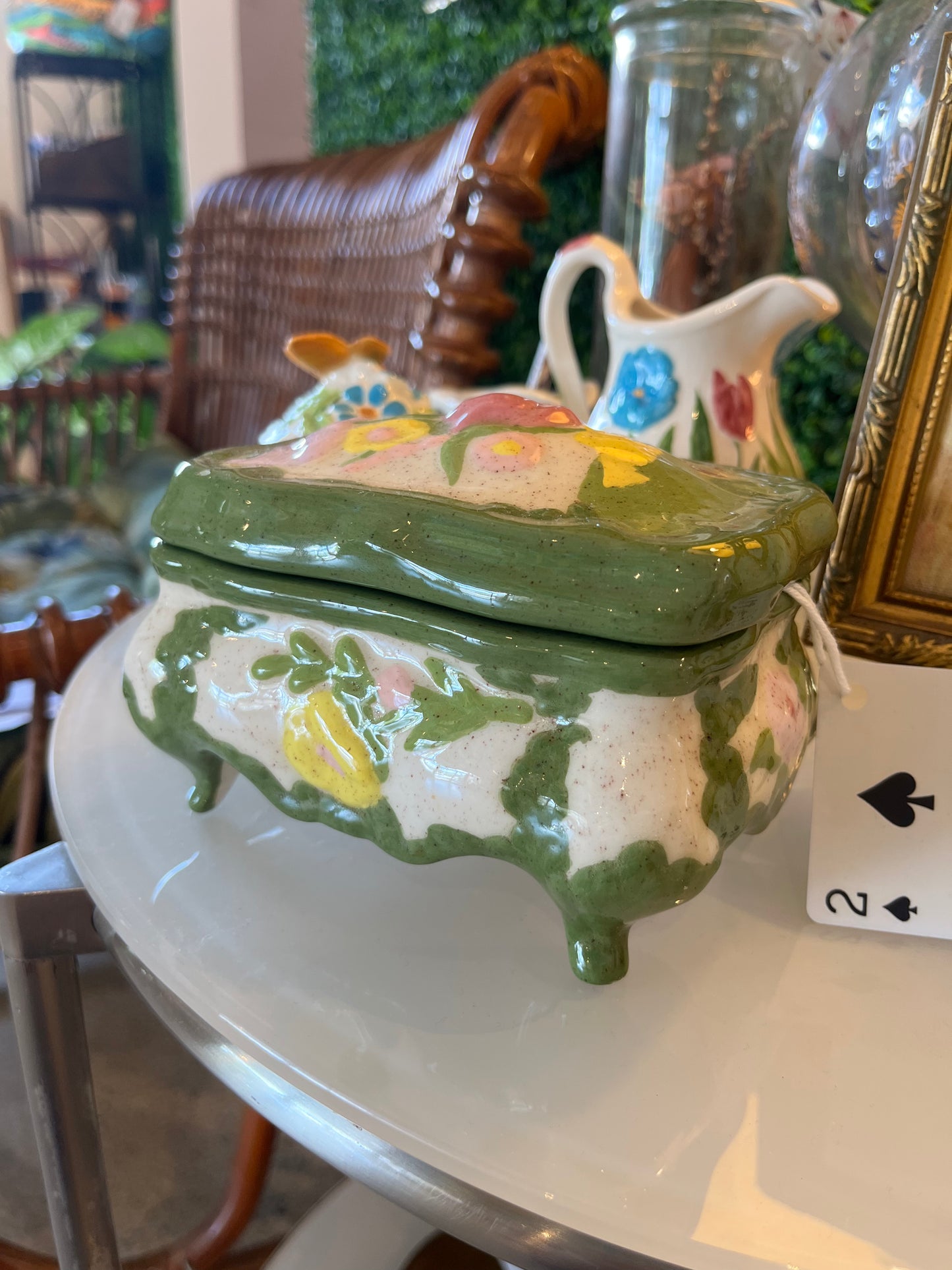 82’ Handmade Ceramic Floral Trinket Box