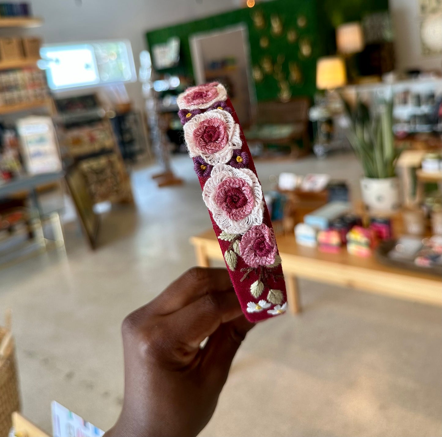 Handmade Floral Embroidered Headbands