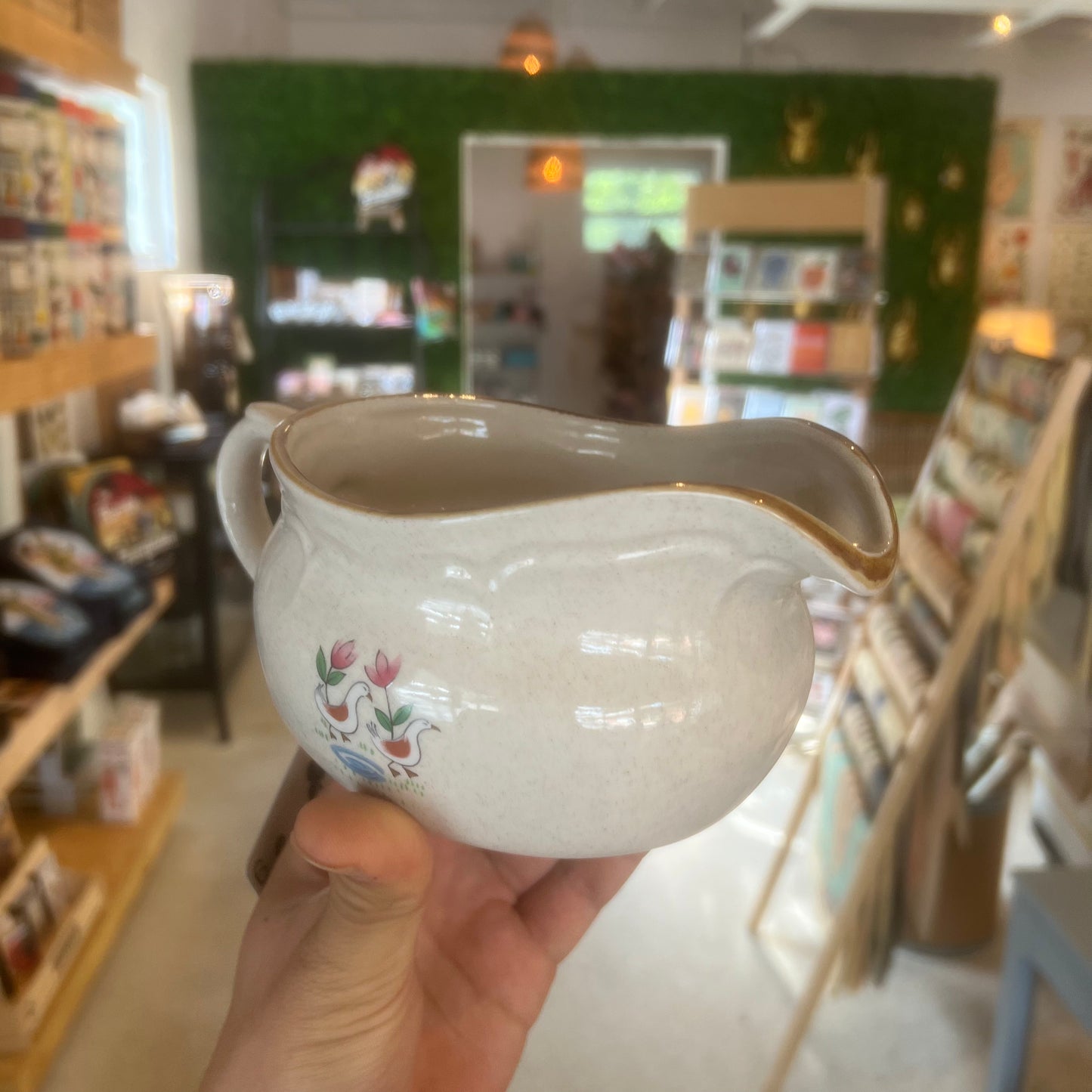 80s International Stoneware Gravy Boat