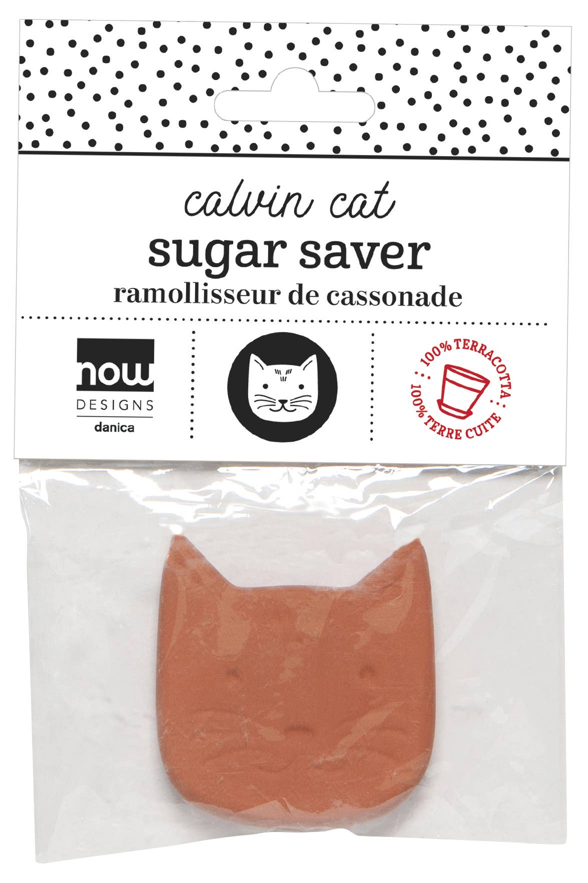 Calvin Cat Terracotta Sugar Saver