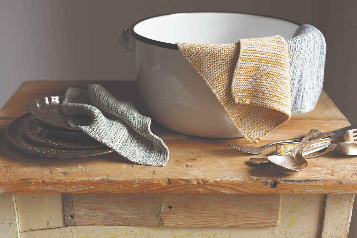 Ochre Knit Dishcloths Set of 2