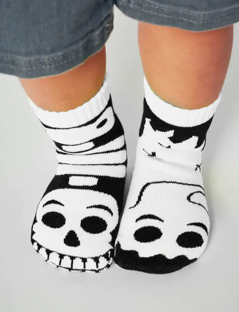 Ghost & Skeleton GLOW IN THE DARK Kids Halloween Socks