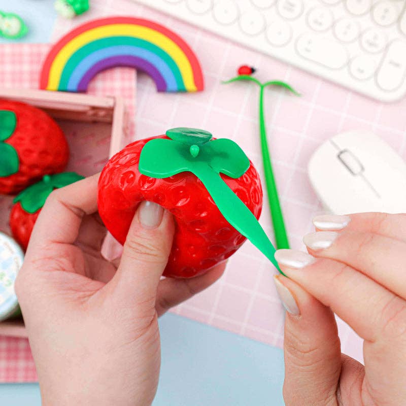 Strawberry Shaped Sensory Squishy Toy (12pc/case)