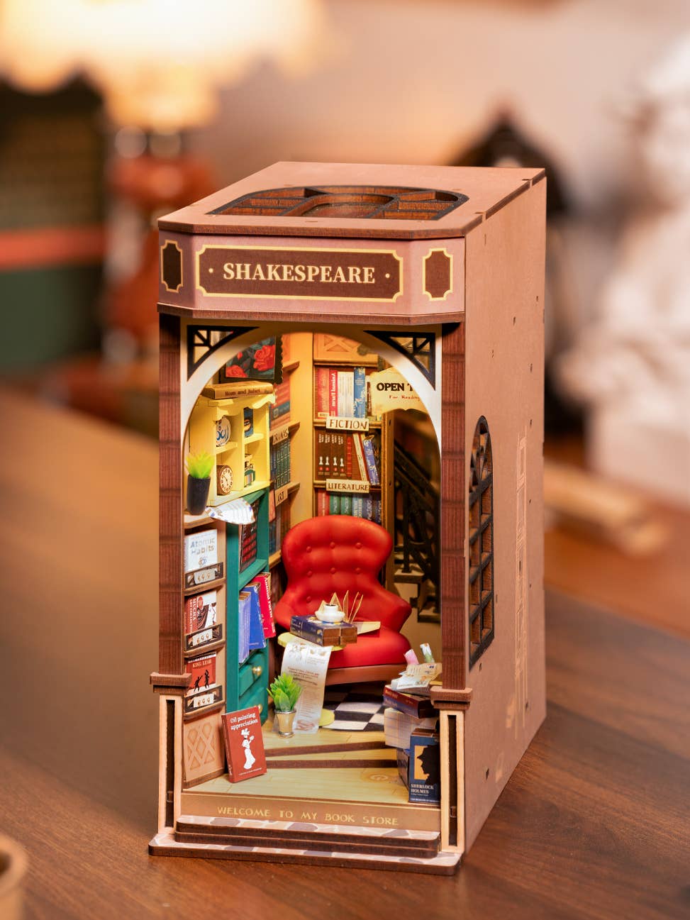 DIY Miniature House Book Nook Kit: Bookstore