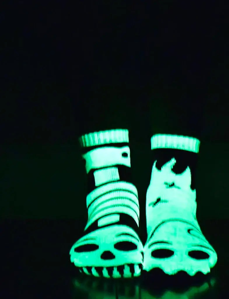 Ghost & Skeleton GLOW IN THE DARK Kids Halloween Socks