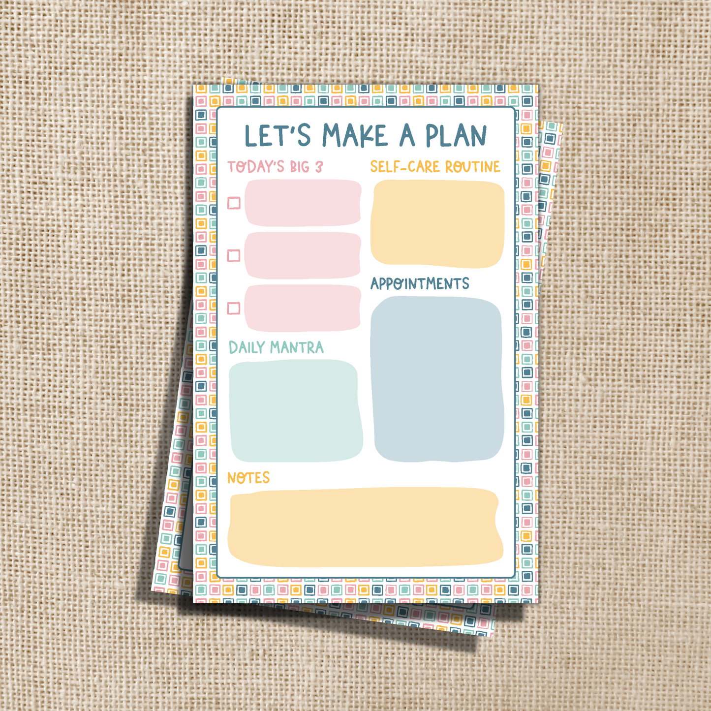 Let’s Make a Plan Daily Planner Notepad