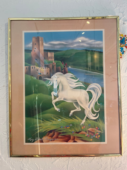 Signed Mary Blunk-Preczewski Unicorn Art