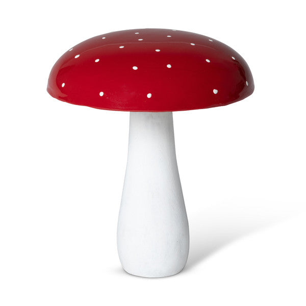 Red Polka Dot Wooden Mushroom