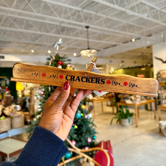 “Giftco” Floral Wooden Cracker Tray