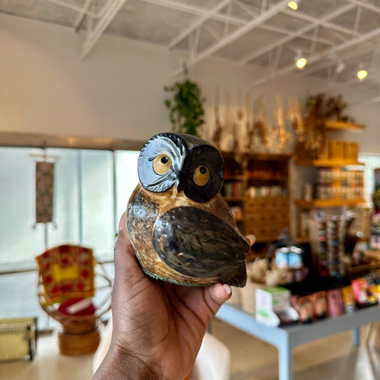 Otagiri Stoneware Hand Painted Owl