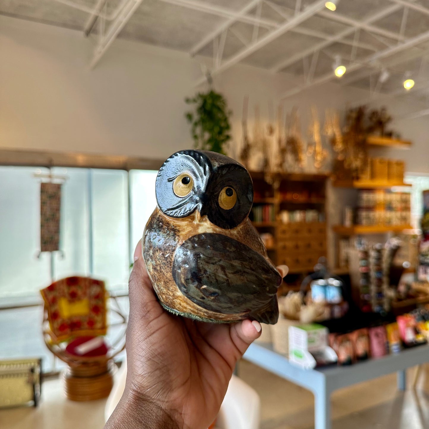 Otagiri Stoneware Hand Painted Owl