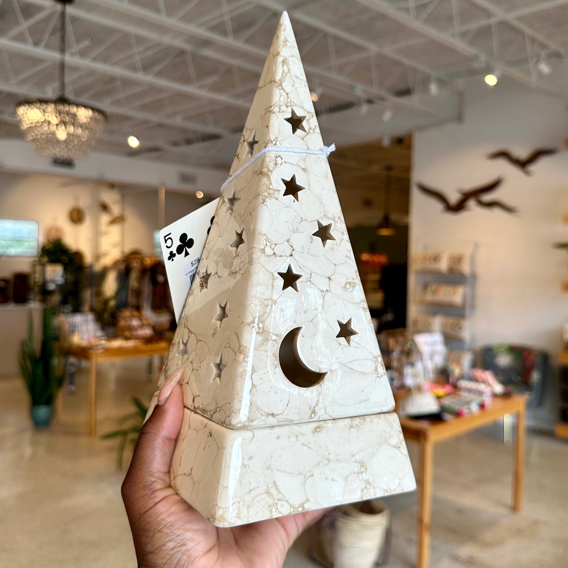 Vintage Partylite Moon & Stars Pyramid Candle Holder 108vine