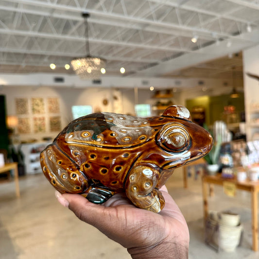 Ceramic Large Brown Frog