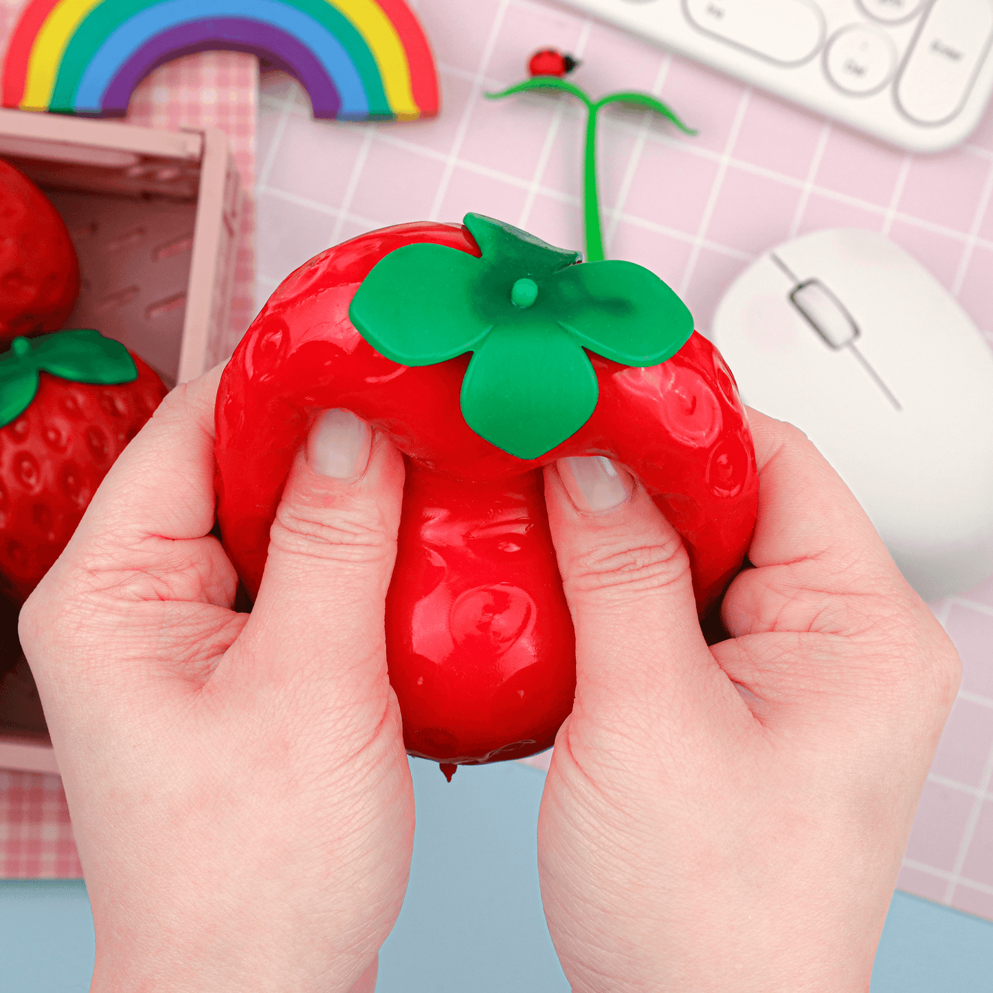 Strawberry Shaped Sensory Squishy Toy (12pc/case)