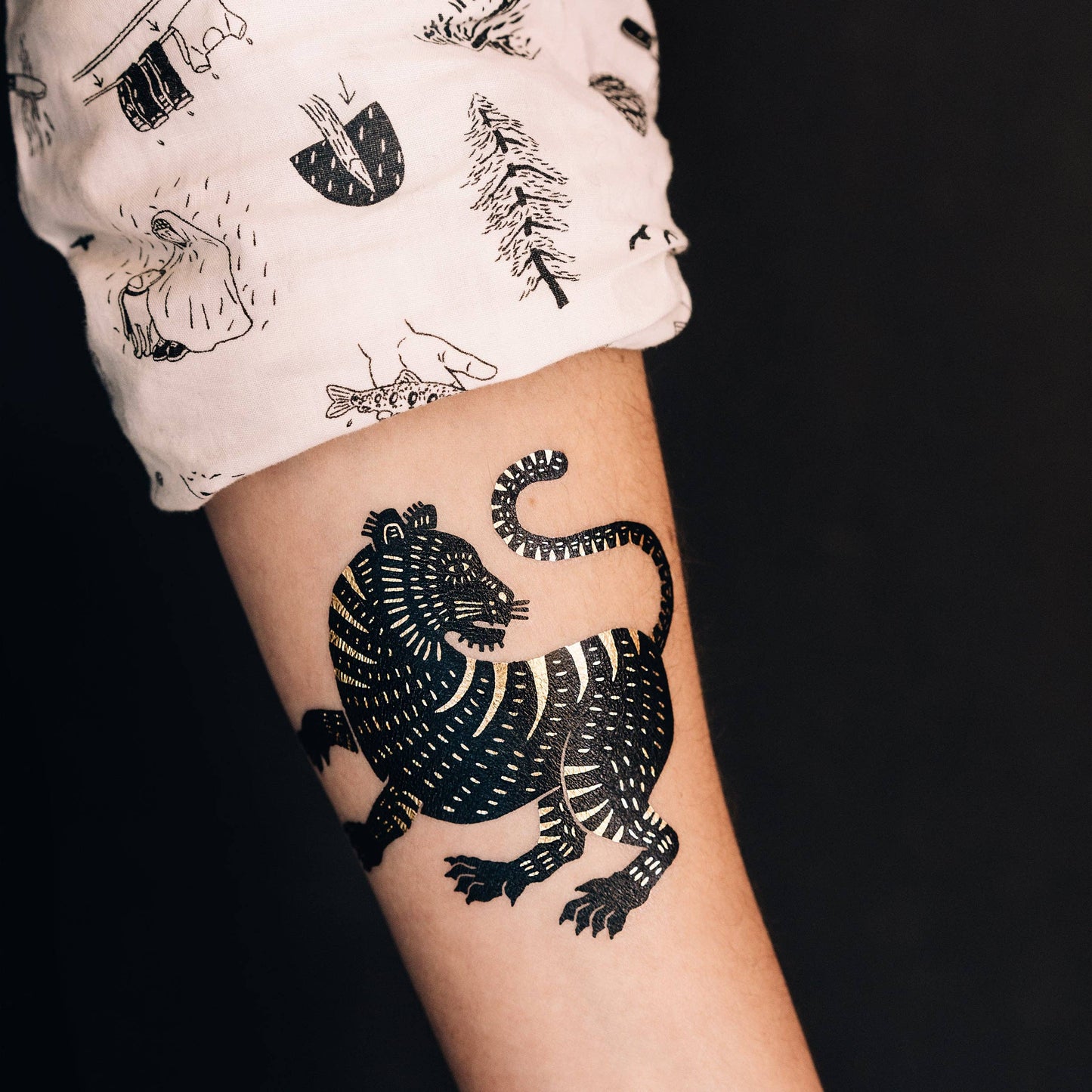 Tiger Tattoo Pair (Metallic)