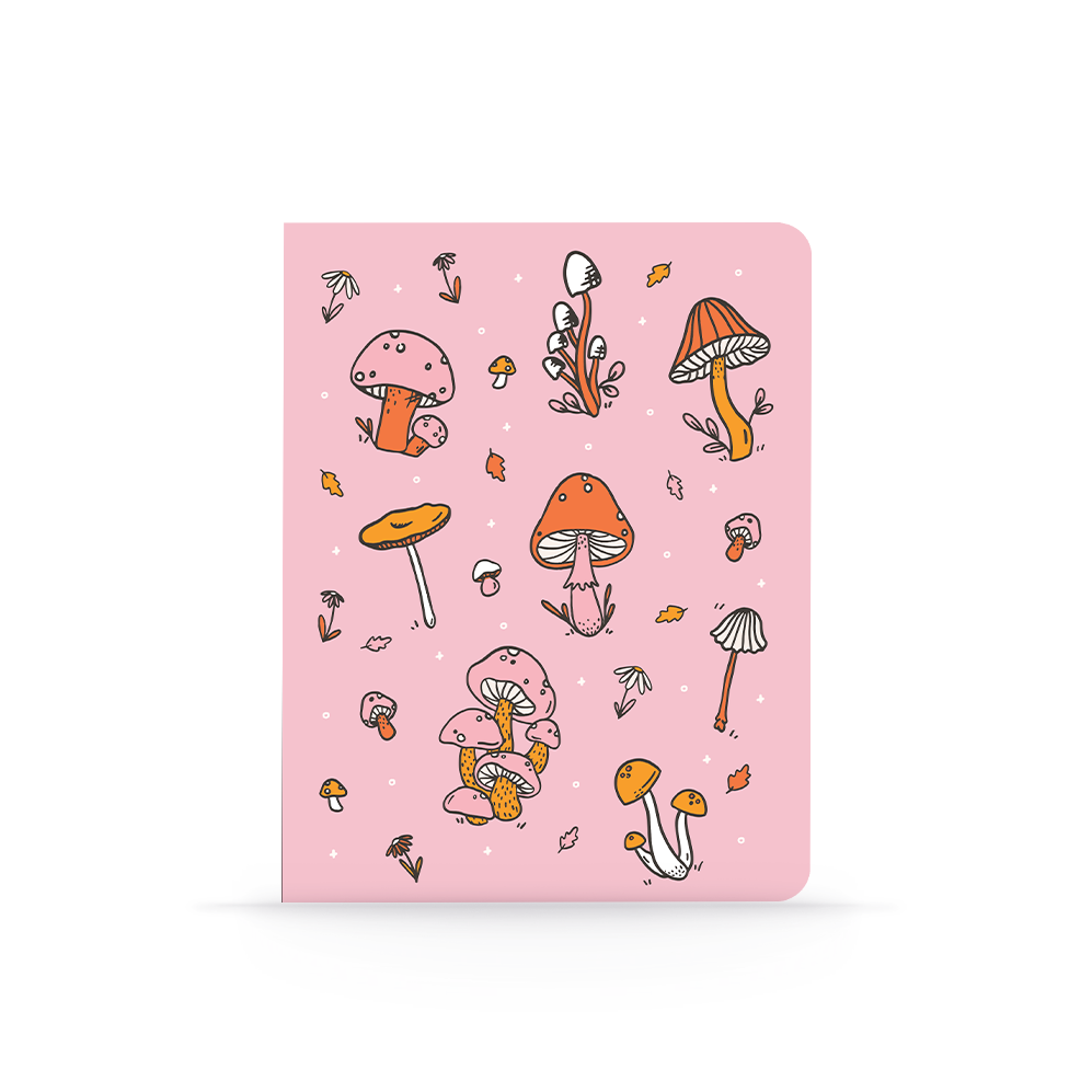 Pink Mushrooms Layflat Notebook