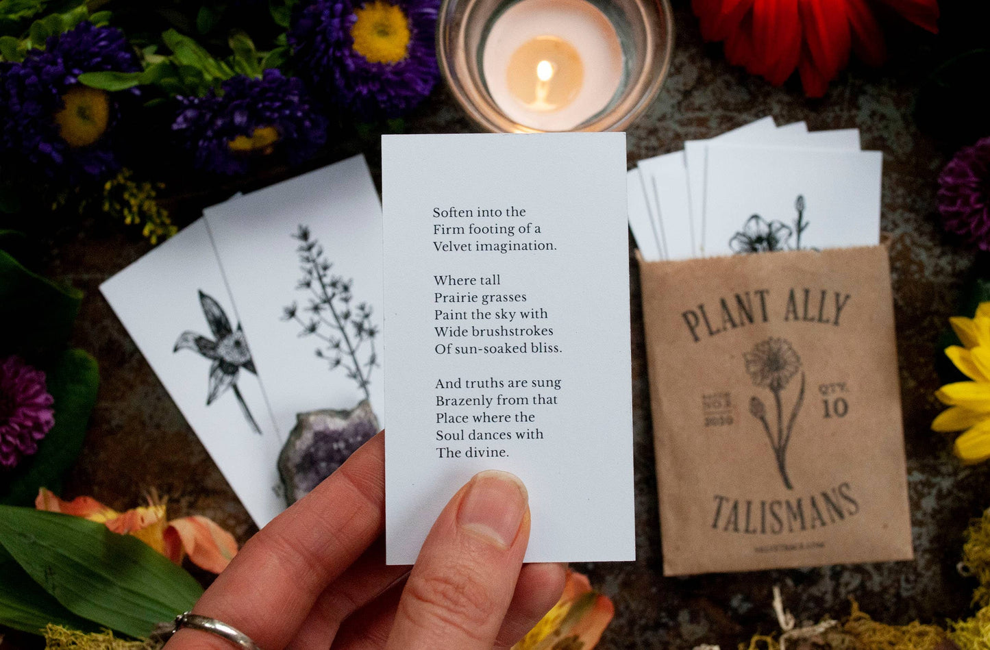 Vol 3 Plant Ally Talisman Cards Mini Poetry Oracle Deck