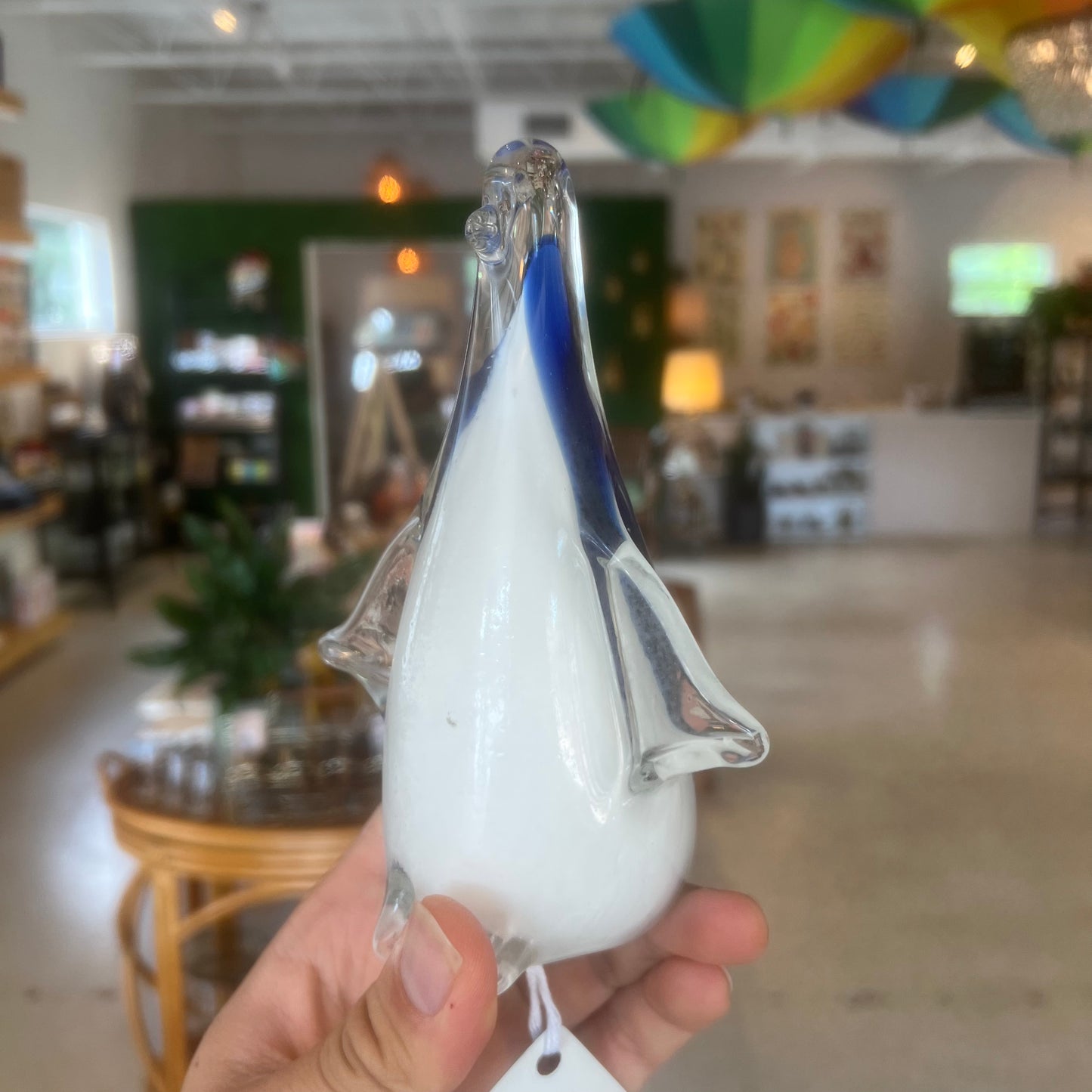 Large Penguin Art Glass