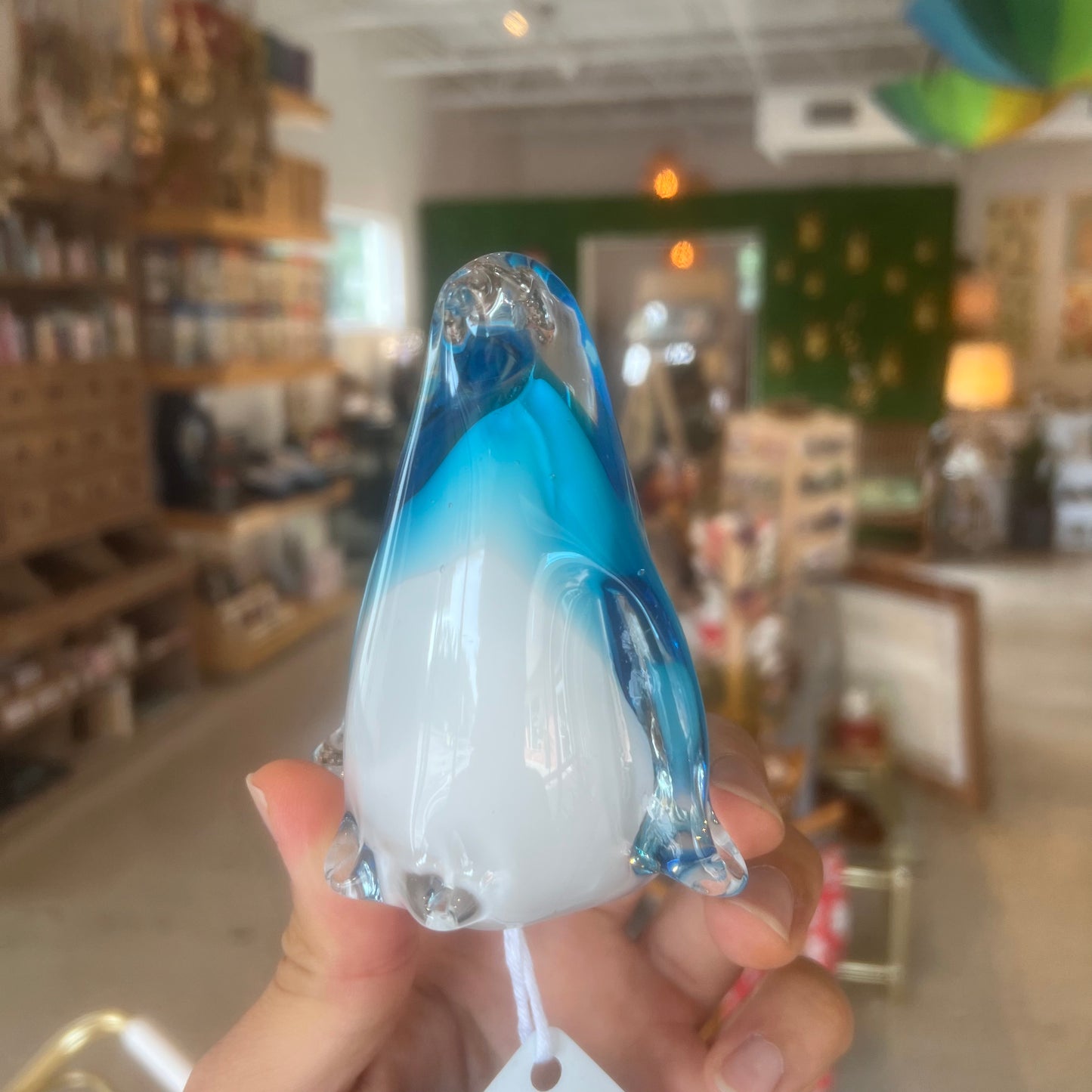 Small Penguin Art Glass