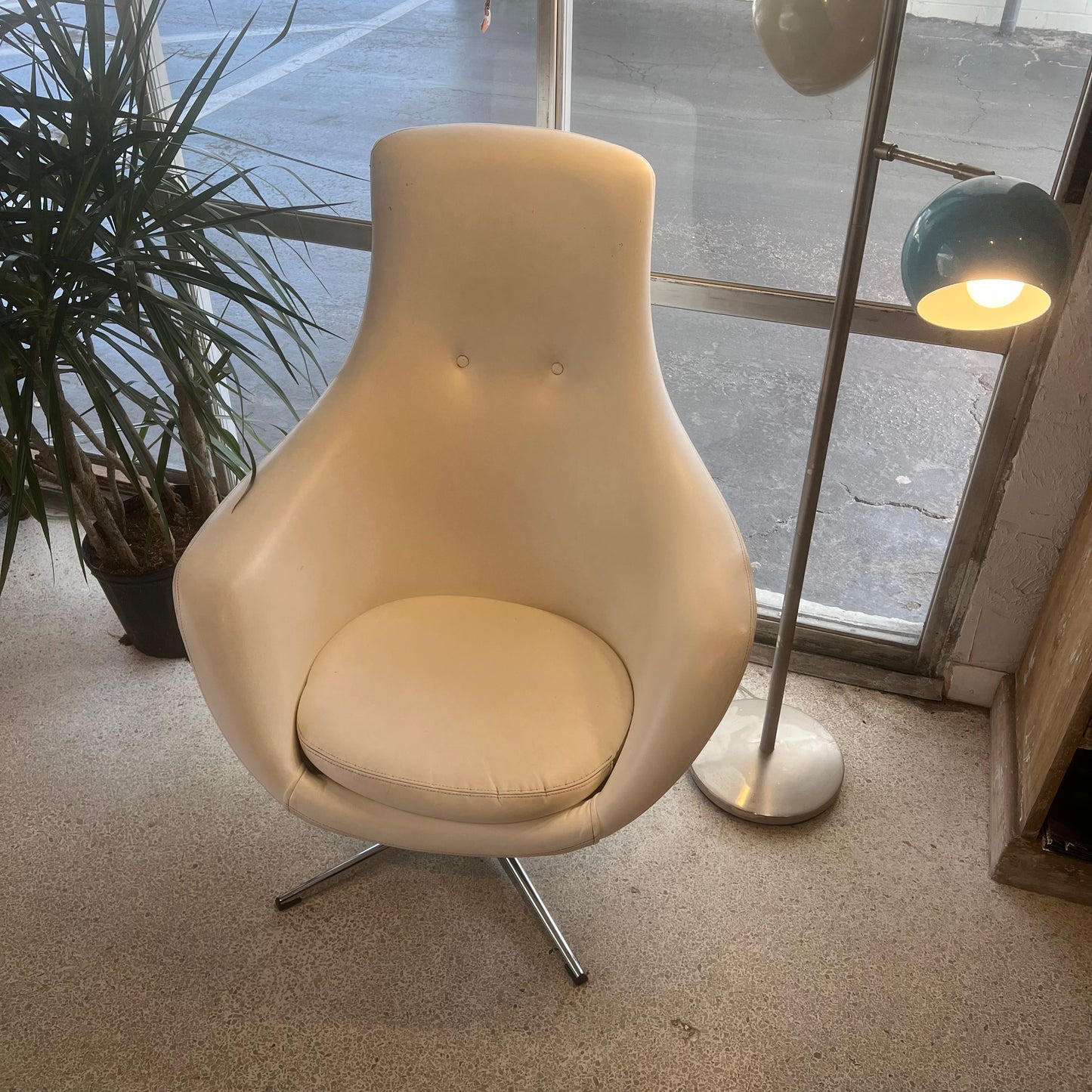 60s White Overman Swivel Chair