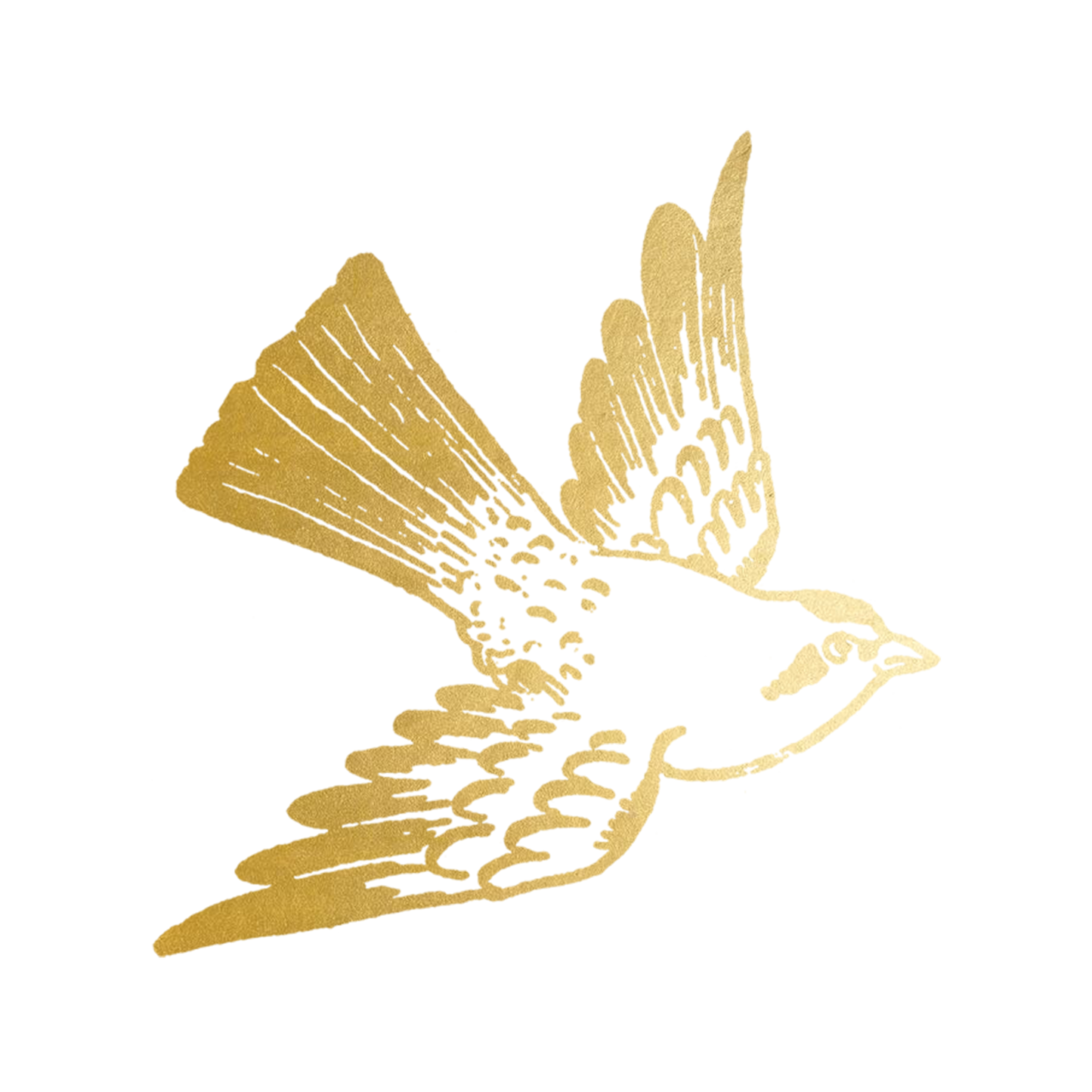 Cartolina Bird (Gold) Tattoo Pair