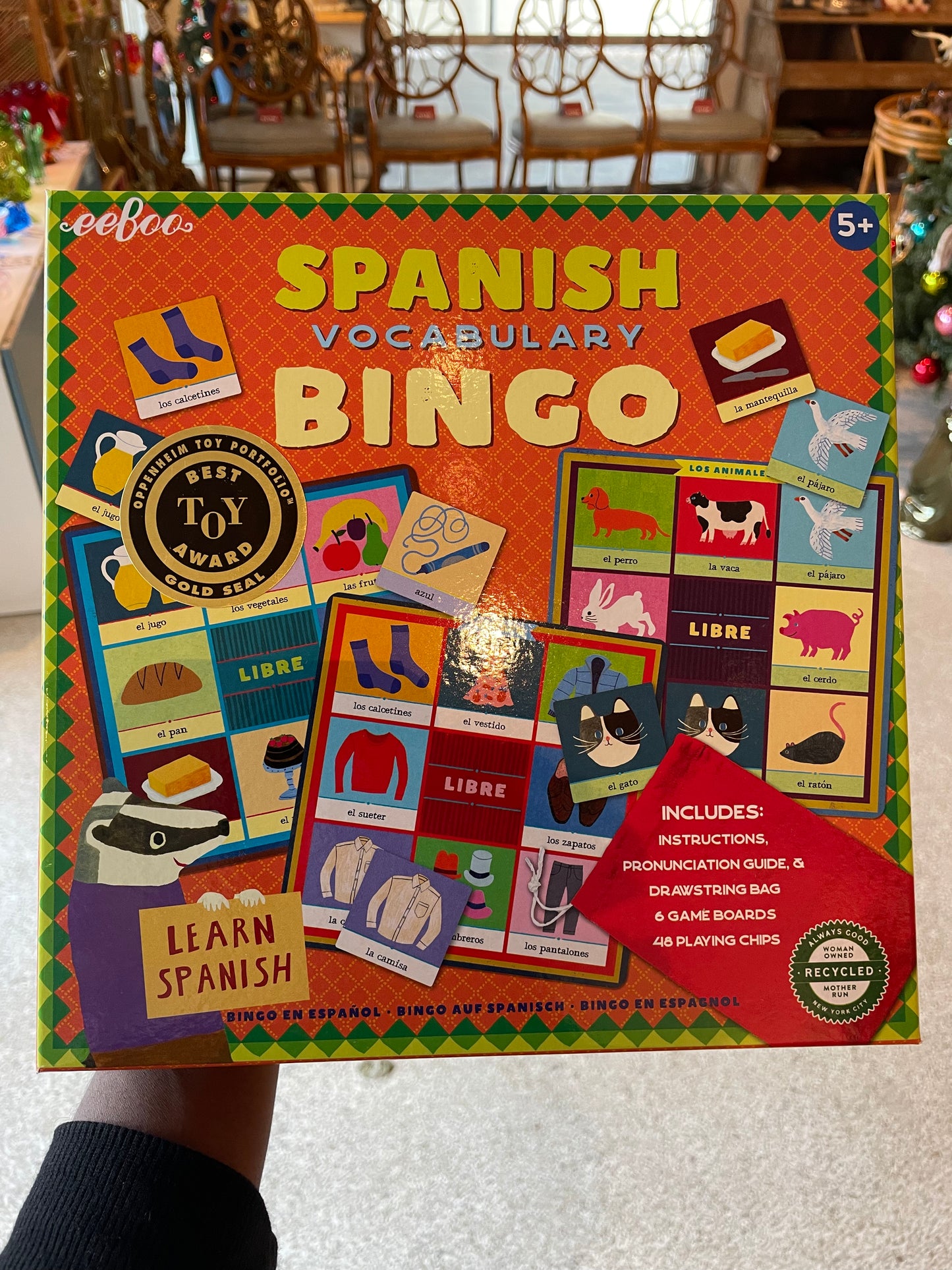 Eeboo Spanish Vocabulary Bingo