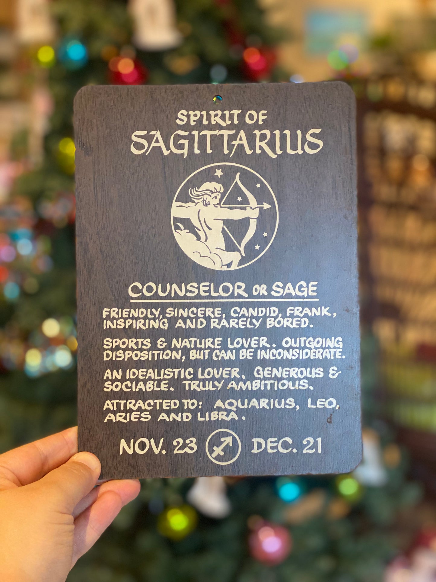 Spirit Of Sagittarius Wood Plaque