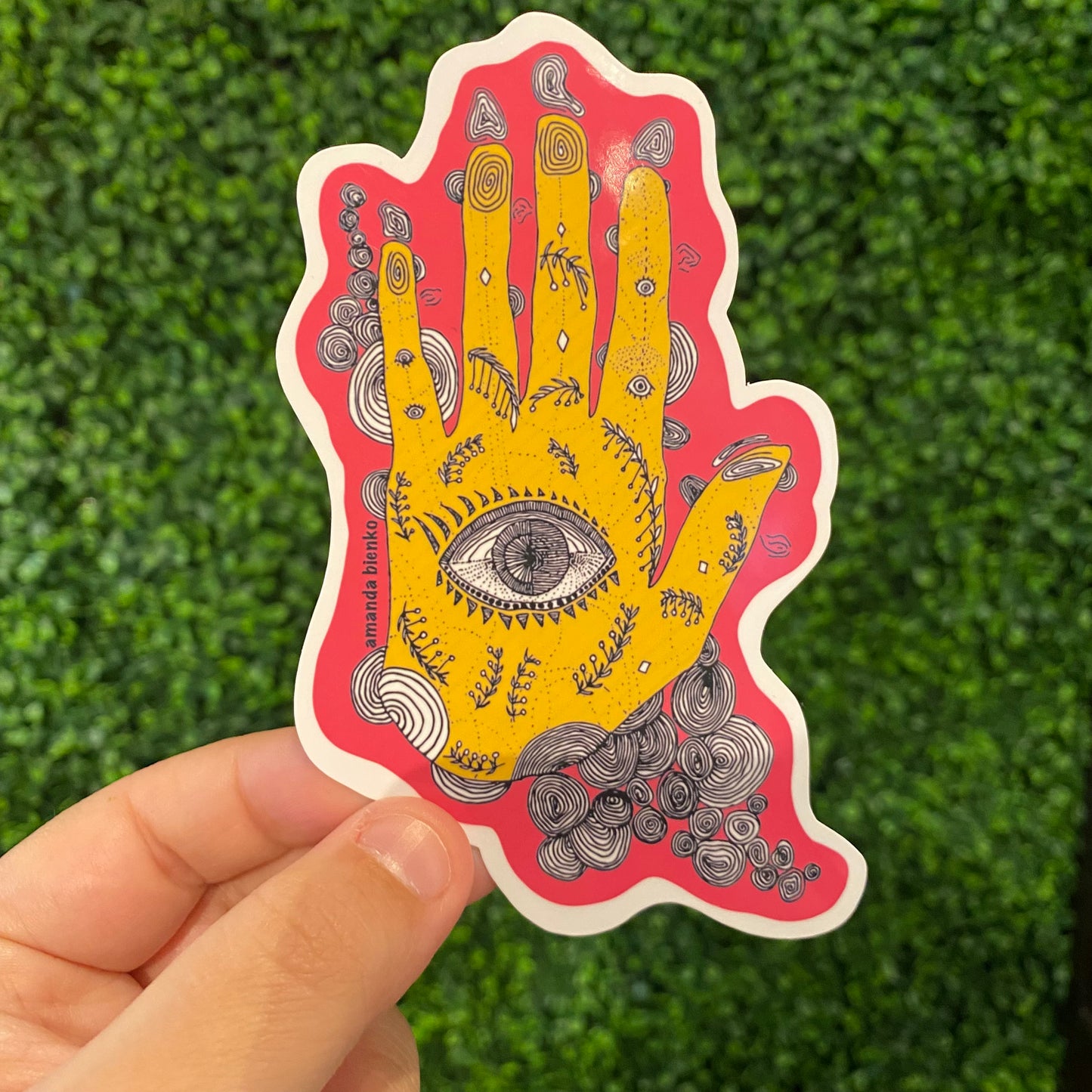 Mystical eye palmistry sticker