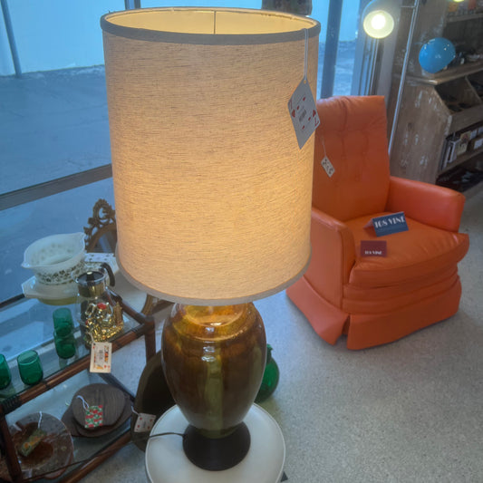 Green & Brown Drip Glaze lamp