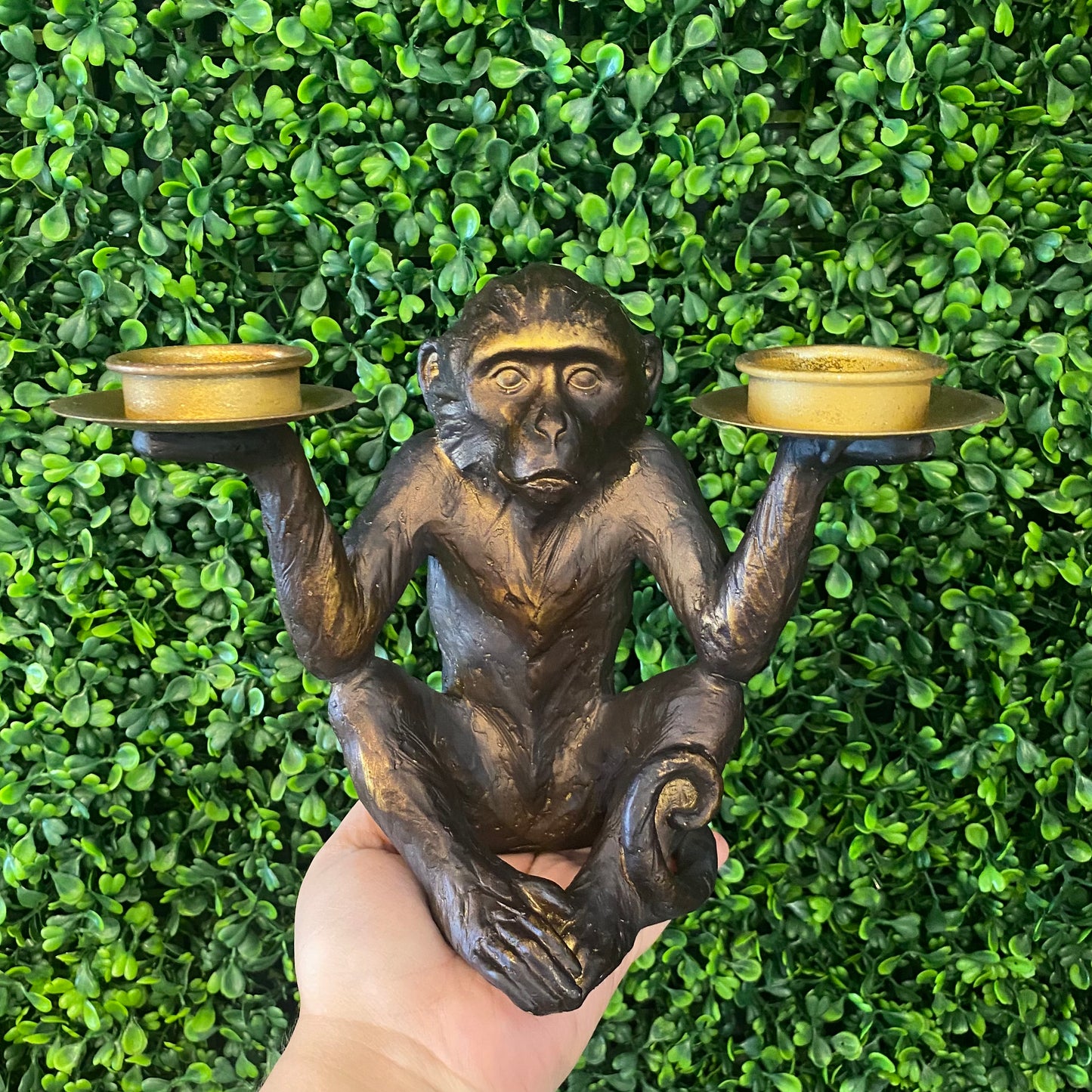 Monkey candle holder